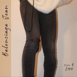 Balenciaga Knee Ripped Denim (no stretch)